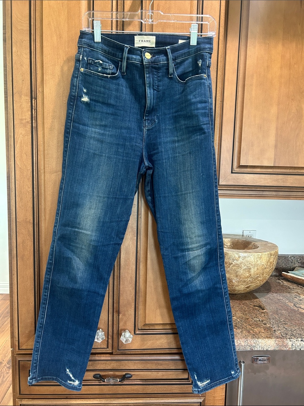 Frame Denim women’s le Sylvie crop Indigo Jeans
